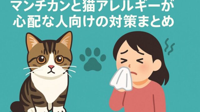 マンチカンを飼いたいが、猫アレルギーが気になる人