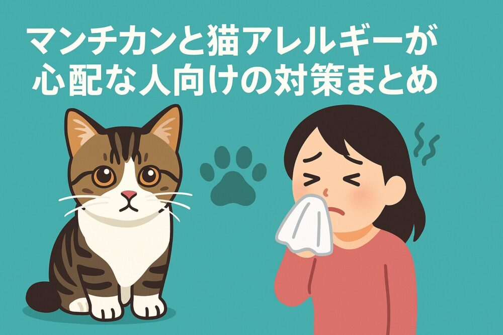 マンチカンを飼いたいが、猫アレルギーが気になる人